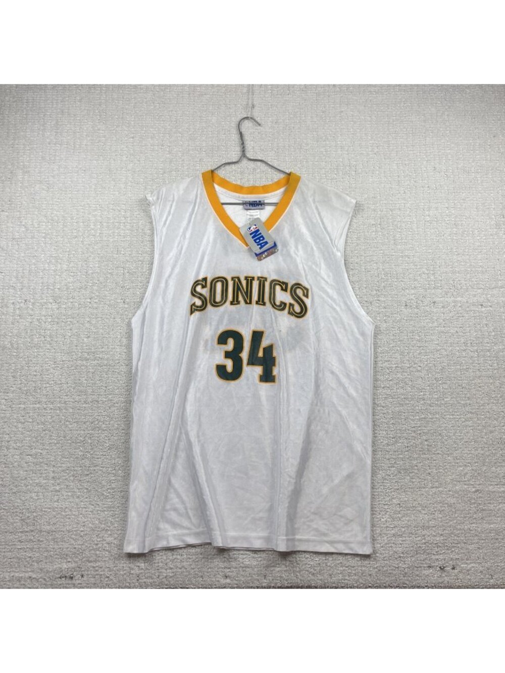 Retro Seattle Supersonics Sonics Ray Allen 34 Basketball NBA Jersey Sz L New***